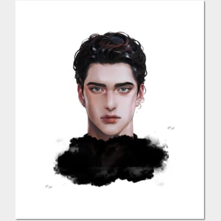 Hot guy in black Posters and Art